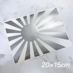 給油口に♡シルバー♡旭日旗カッティングステッカー♡日章旗