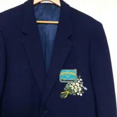 貴重 金子功時代 カールヘルム 花束刺繍 エンブレム ジャケット 紺のサムネイル