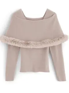 grl ファー付きケープ風ニットトップス[an1344]