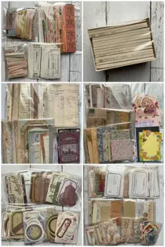 紙ものまとめ売り＊メモ帳＊ジャンクジャーナル＊手帳＊コラージュ＊デコレーション