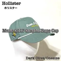 상태좋음 ホリスター メンズ ゴルフグラフィックハット オリーブ ワンサイズ