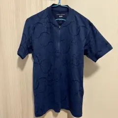 ユニクロ ドライ半袖 メンズS青