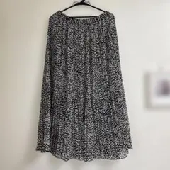 Simplicite 花柄プリーツロングスカート