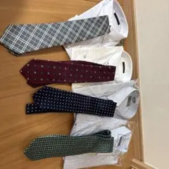 未使用！タケオキクチのワイシャツ2枚&フェアファックスネクタイ2本+オマケセット