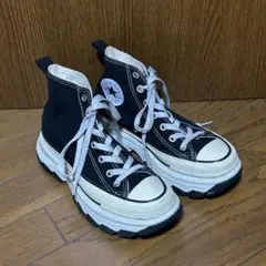 converse All STAR厚底ブラックハイカットスニーカー
