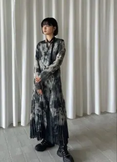 UND SHEER JACQUARD TUCK DRESS AMERI - メルカリ