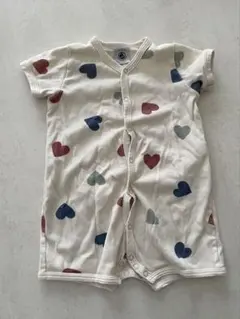 マルチハート柄半袖ロンパース6M