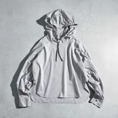 極美品 ミズイロインド コットン ギャザー フーデッド プルオーバー 日本製