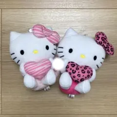 アベイル ハローキティ マスコットチャーム ピンク ヒョウ柄 50周年 サンリオ
