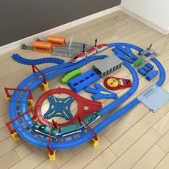 【プラレールまとめ売り】車両・レール・情景・橋脚・車両基地・踏切・レイアウト