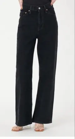 リーバイスRIBCAGE WIDE LEG ブラック ROSIE POSIE