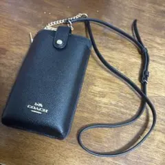 COACH スマホショルダーバッグ ブラック