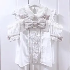 ♡LIZLISA BIGリボンオープンショルダーブラウス ピンク♡