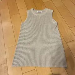 【未使用】Edit Sheen リブニット ノースリーブ ベージュのサムネイル