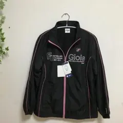 ジャージ上　レディース　M スポーツ　アウター　ジャンパー　黒　ピンク　ブラック