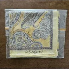 Yves Saint Laurent ペイズリー柄 スカーフ 約53×53cm