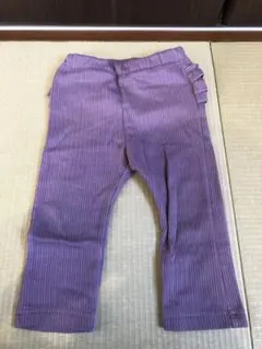 petit main 紫色 フリル付きパンツ 80