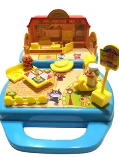 アンパンマン　 ちいさなまち　フィギュア　　ハンバーガーやさん　 青　ごっこ遊び