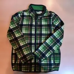 ユニクロ　フリース140 緑チェック