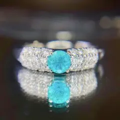 『専用です』天然 パライバトルマリン ダイヤモンド 計0.641 中宝研ブラジル