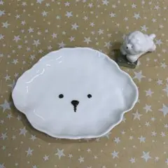 ビションフリーゼ　プレートＳ(小皿)　箸置き　2点セットのサムネイル