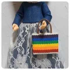 ハンドメイド　ミニチュアバッグ　リカちゃん　アイシードール等用　着せ替え