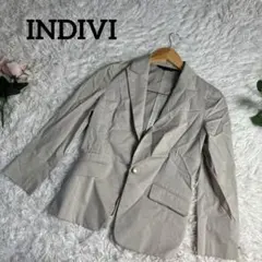 INDIVI 36サイズ　人気　グレー　おしゃれ　テーラードジャケット♡