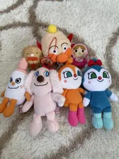 アンパンマン号 その他アンパンマンキャラクターとすみっコぐらしのぬいぐるみセット
