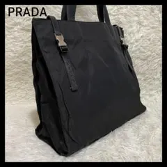 プラダ　A4対応　テスート ナイロン　トートバッグ　シルバー金具　ブラック