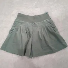 ポンポネットジュニア ショートパンツ ベロア生地 LLサイズ グリーン