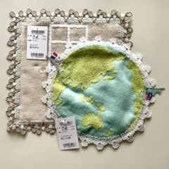 即完売・新品近沢レース　サークル型　世界旅行＆テニス　ハンカチ2枚