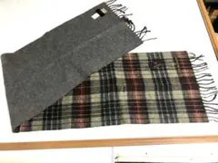 アランドロン　カシミヤ混　毛100%マフラーサイズ約30X136cm★7331U