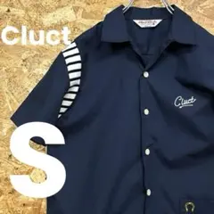 ★美品★Cluct★ボーリングシャツ★日本製★刺繍★サイズS★紺★送料無料★のサムネイル