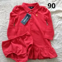 ラルフローレン 赤ワンピース 24M