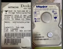 レトロPC用 IDE HDD 2点 日立 Maxtorのサムネイル