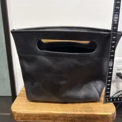 キップレザー×スエード コンビ ハンドバッグ ブラック×カーキ - メルカリ