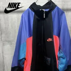 ぷさん様　90s NIKE ロゴ刺繍 トラックジャケット 銀タグ XL　マルチ