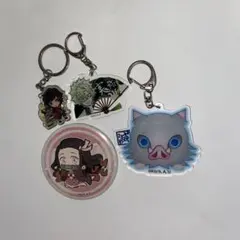 鬼滅の刃 缶バッチ キーホルダーセット