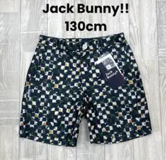 【新品】ジュニア ハーフパンツ ジャックバニー 130㎝ ネイビー 花 521