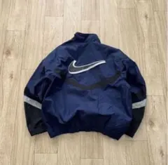 NIKE 90s ナイロンアノラック ハーフジップ スウッシュ ビッグ