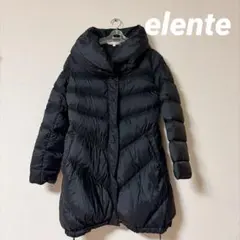 elente　着心地抜群　黒のダウンコート　Mサイズ　ダウン90%フェザー10%