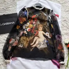 Dolce & Gabbanaスパンコール付きレースオーバーレイのビスチェトップ