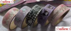〒【サンリオ☆マスキングテープ5個セット】マイメロ　キティ　キキララ　クロミ