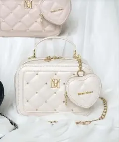 point vanity bag with heart pouch アイボリーのサムネイル
