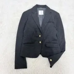 Lサイズ✨組曲 クミキョク　ウール 金ボタン　テーラードジャケット グレー