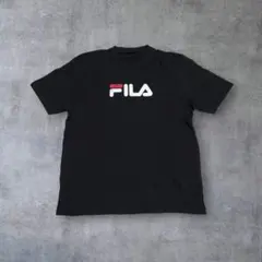 FILA 紺タグ Tシャツ 半袖トップス カットソーブラックXL