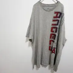 MLB エンゼルス Tシャツ 縦プリント 2XL ゆるだぼ グレーのサムネイル