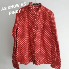 AS KNOW AS PINKY 水玉 長袖シャツ FREEのサムネイル