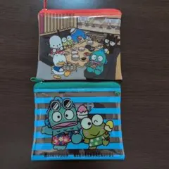スシロー・サンリオコラボはぴだんぶい ファスナーミニポーチ　2個セット