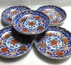 新品-有田焼　古伊万里白峯窯　和皿5枚セット